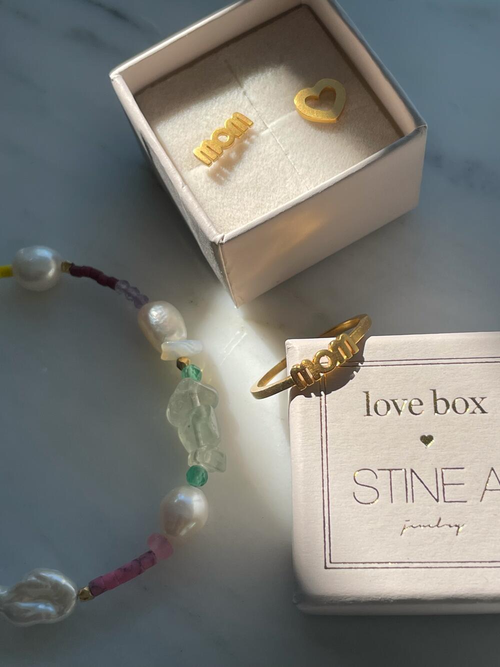 Love Box 102 MOM ørering - Forgyldt
